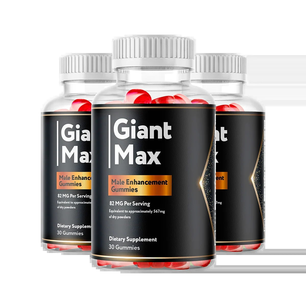 GiantMax three-bottle male vitality gummy bundle as sold on the official website