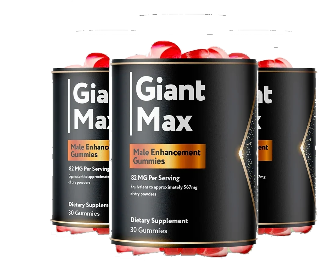 GiantMax 3-bottle male vitality gummy package