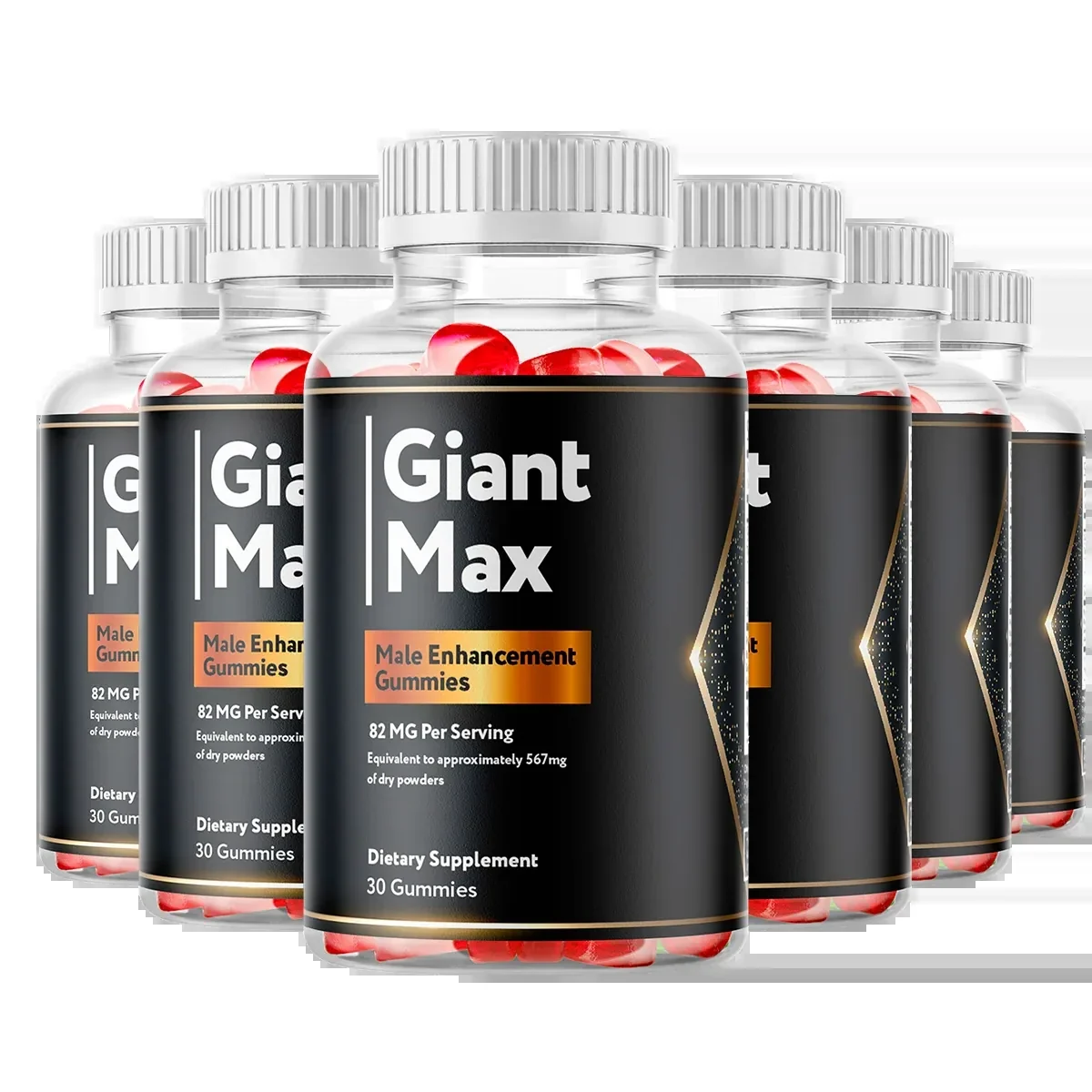 GiantMax six-bottle male vitality gummy bundle