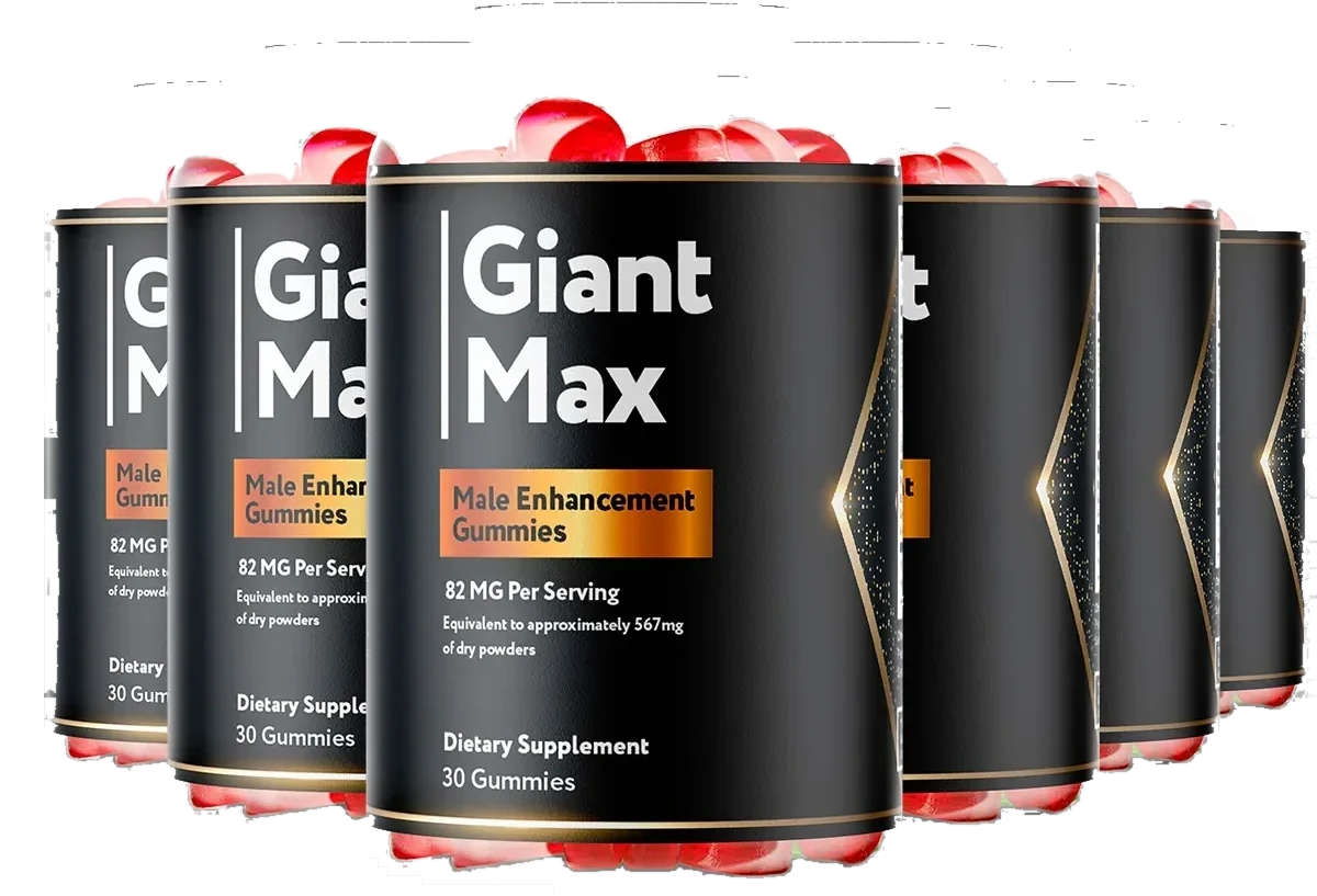 GiantMax 6-bottle best-value male vitality gummy package